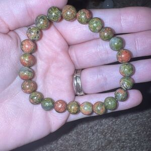 Unakite bracelet and Carnelian Agate bracelet